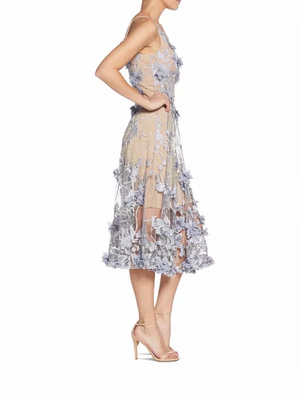 Dress the population Sleeveless Embroidered Lace OverlayDress in - Picture 14 of 15